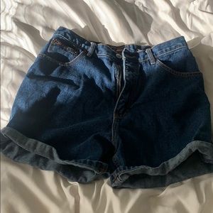 Route 66 high waisted jean shorts